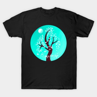 Beautiful Scenery with a Tree and Moon T-Shirt